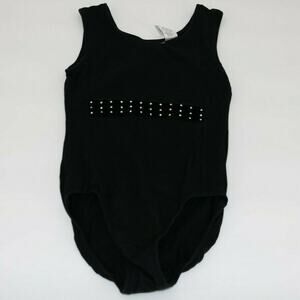 Danskin Freestyle Black Girls Leotard Gymnastics Dance Active Size Large